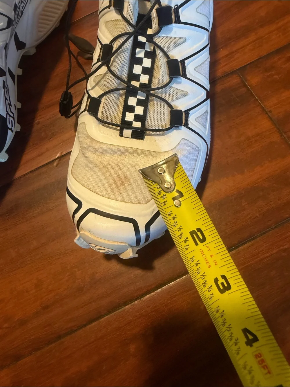 Salomon White and Black speed cross offroad unisex shoes